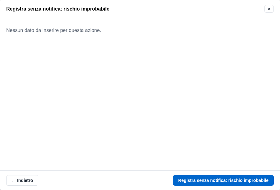 La conferma di registrazione senza notifica