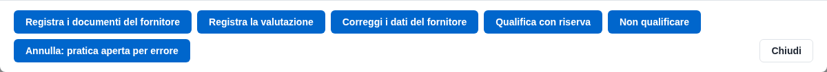 I bottoni della pratica con la riserva e senza la qualifica piena