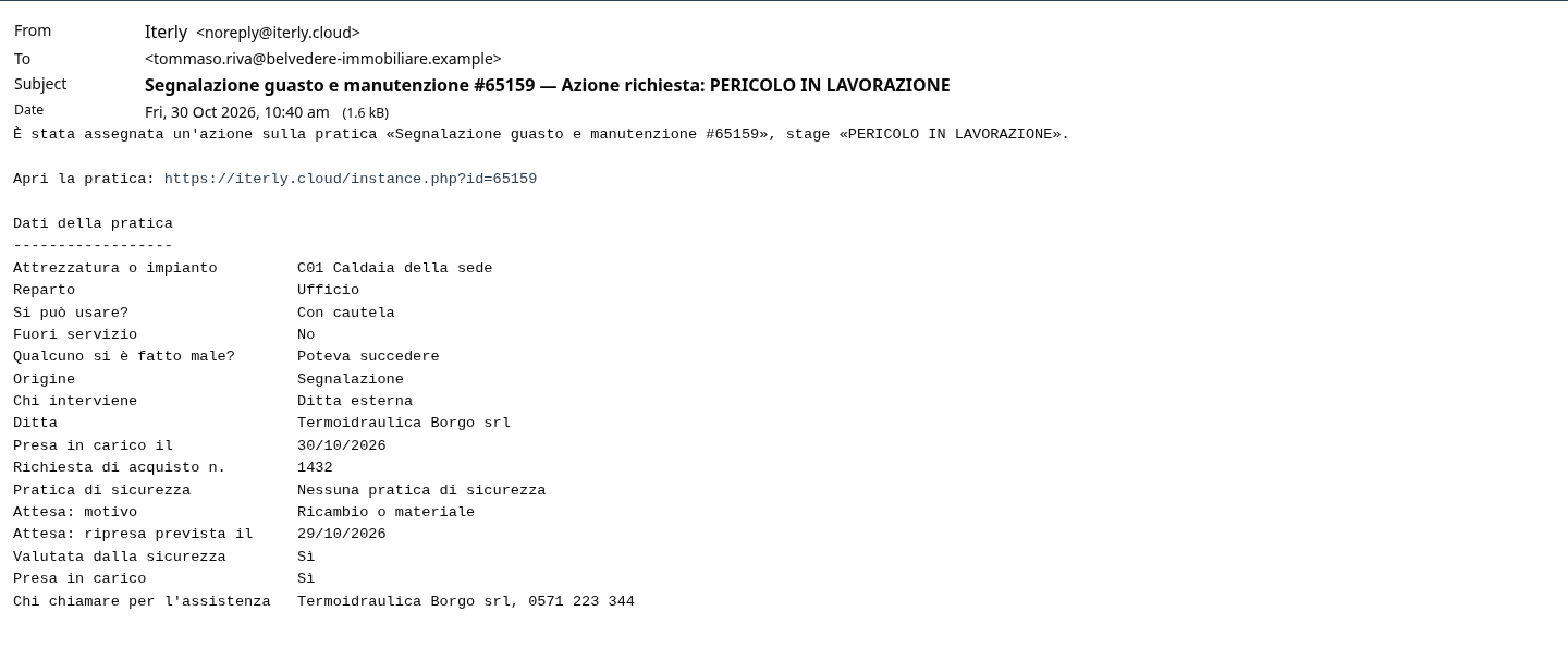 L'email della ripresa dall'attesa