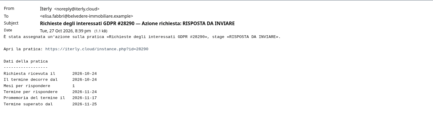 L'email al referente: la risposta motivata da inviare