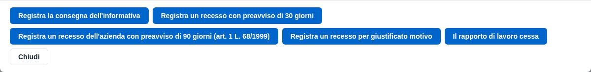 I bottoni dell'ufficio personale con l'informativa in ritardo