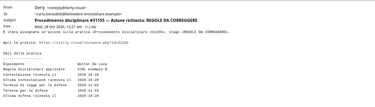 L'email all'ufficio personale: regole da correggere